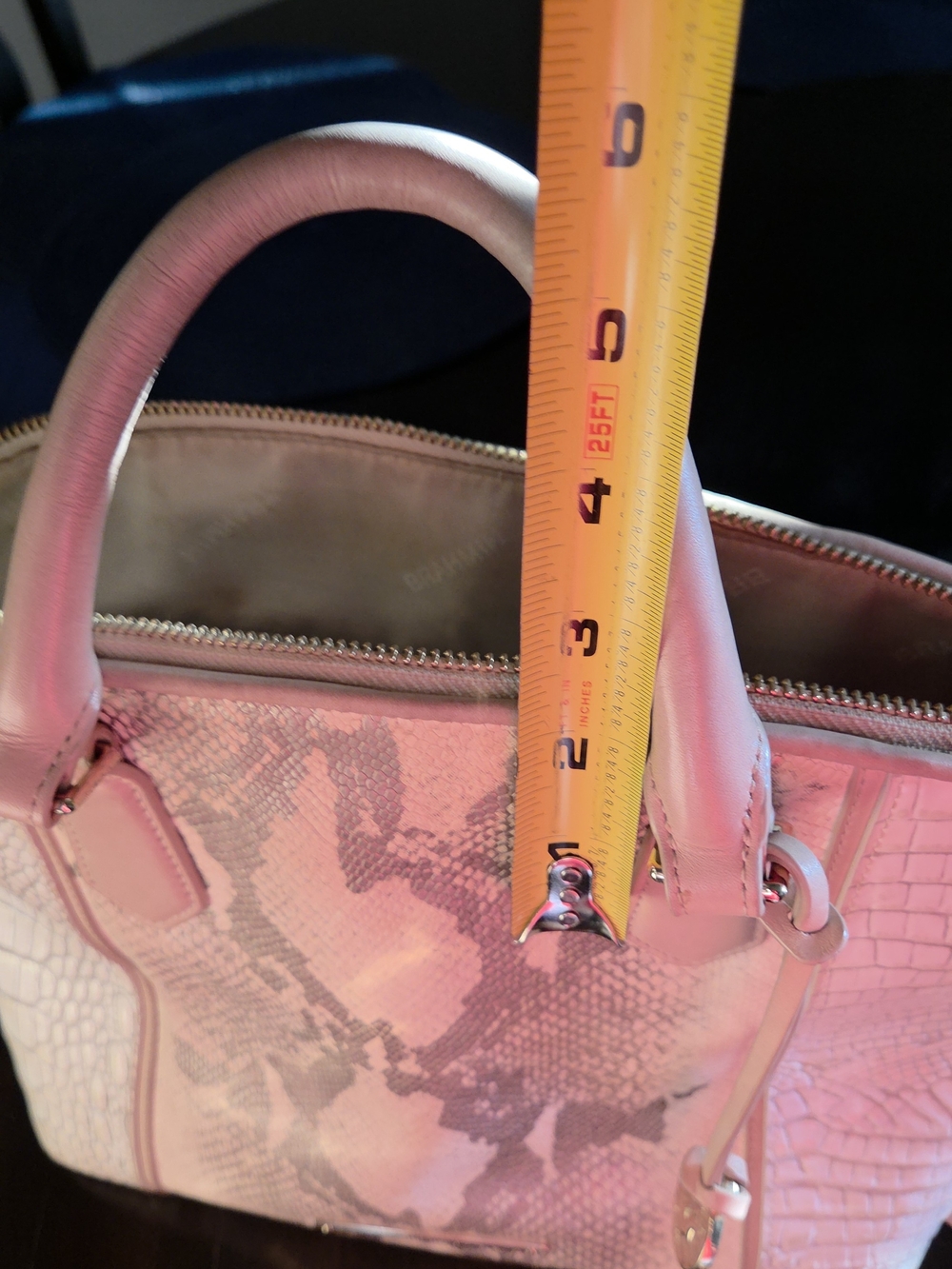 Brahmin Taupe and Cream Snake-Texture Crossbody Satchel/Crossbody - Picture 8 of 16